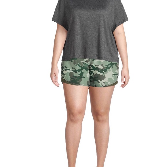 ATHLETIC WORKS Womens Core Running Shorts Size 3X 24W-26W Camouflage New - Picture 4 of 7